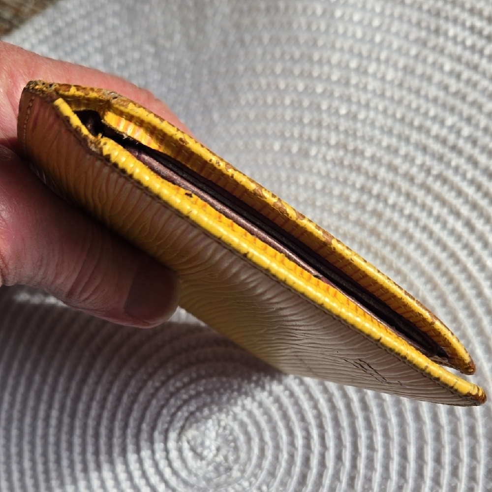 Louis Vuitton Yellow Leather Wallet - Picture 8 of 15